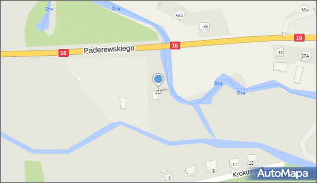 Grudziądz, Paderewskiego Ignacego Jana, 210, mapa Grudziądza