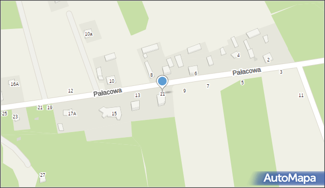 Grzegorzewice, Pałacowa, 11, mapa Grzegorzewice