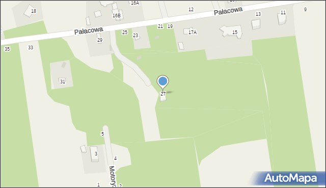 Grzegorzewice, Pałacowa, 27, mapa Grzegorzewice