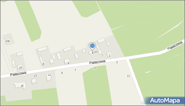 Grzegorzewice, Pałacowa, 4, mapa Grzegorzewice