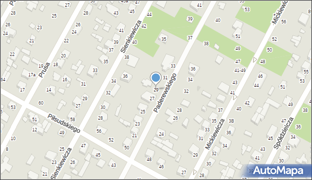 Halinów, Paderewskiego Ignacego Jana, 29, mapa Halinów