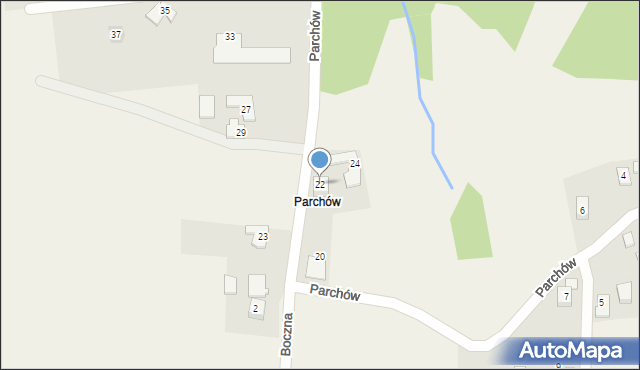 Hażlach, Parchów, 22, mapa Hażlach