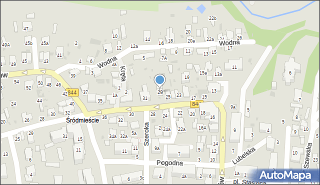 Hrubieszów, Partyzantów, 29, mapa Hrubieszów