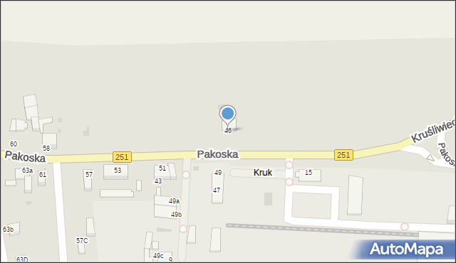 Inowrocław, Pakoska, 46, mapa Inowrocławia