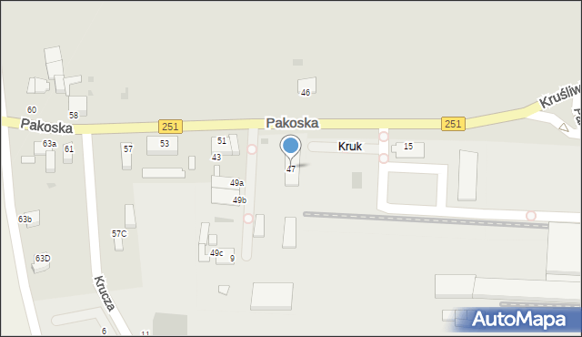 Inowrocław, Pakoska, 47, mapa Inowrocławia