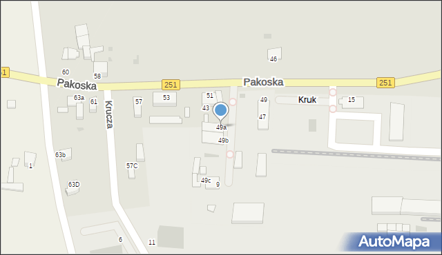 Inowrocław, Pakoska, 49a, mapa Inowrocławia