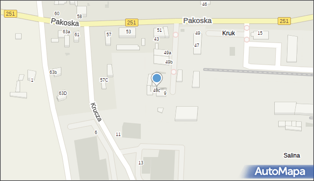 Inowrocław, Pakoska, 49c, mapa Inowrocławia