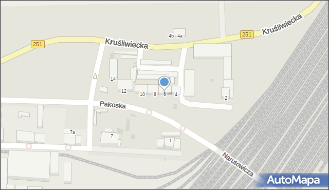 Inowrocław, Pakoska, 6, mapa Inowrocławia