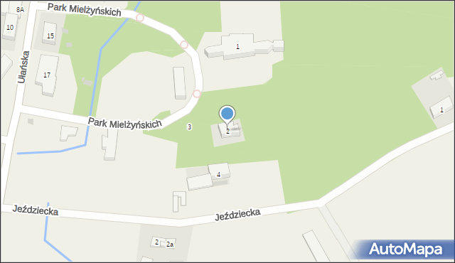 Iwno, Park Mielżyńskich, 2, mapa Iwno