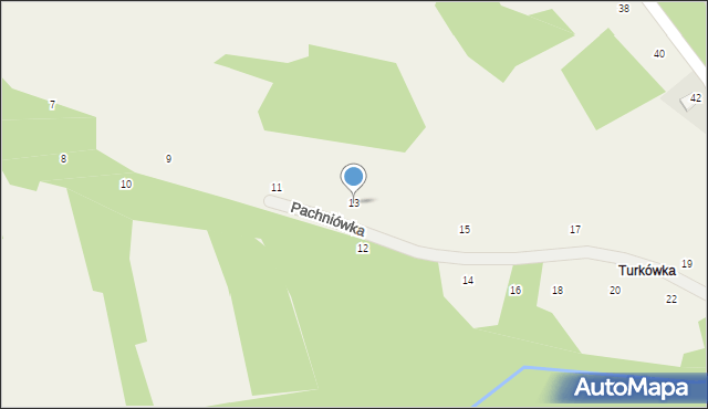 Izdebnik, Pachniówka, 13, mapa Izdebnik