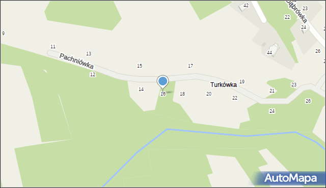 Izdebnik, Pachniówka, 16, mapa Izdebnik