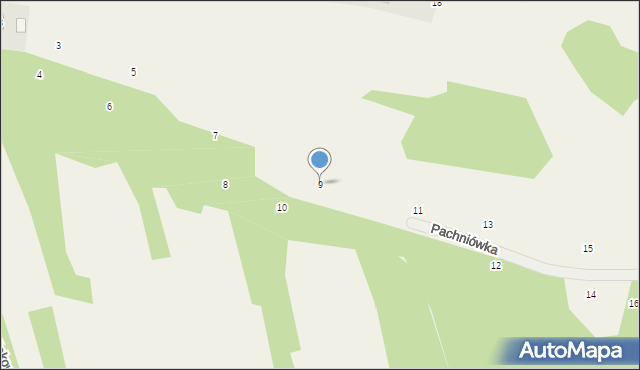 Izdebnik, Pachniówka, 9, mapa Izdebnik