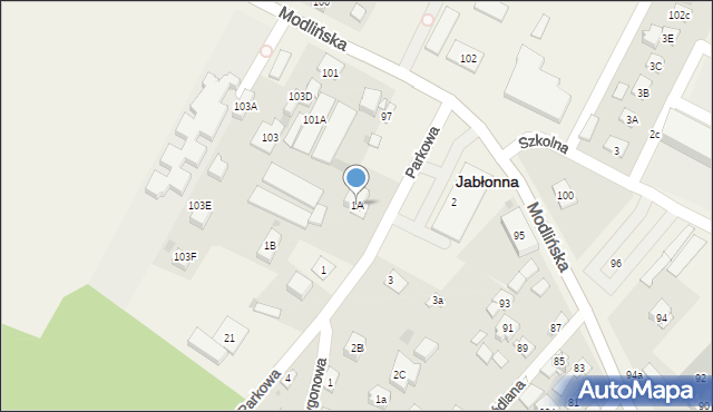 Jabłonna, Parkowa, 1A, mapa Jabłonna