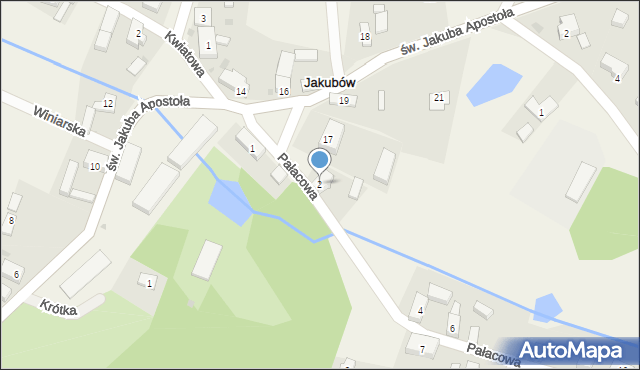 Jakubów, Pałacowa, 2, mapa Jakubów