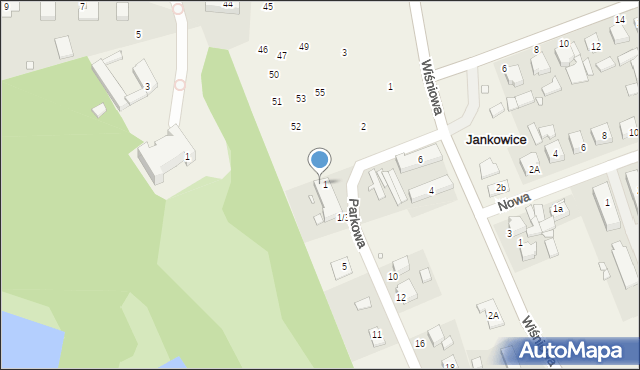 Jankowice, Parkowa, 1/2, mapa Jankowice
