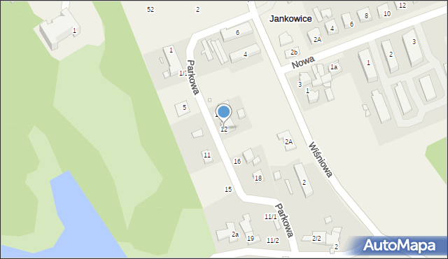 Jankowice, Parkowa, 12, mapa Jankowice