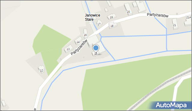 Janowice Wielkie, Partyzantów, 15m, mapa Janowice Wielkie