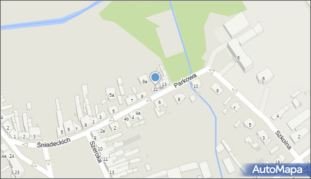 Janowiec Wielkopolski, Parkowa, 11, mapa Janowiec Wielkopolski