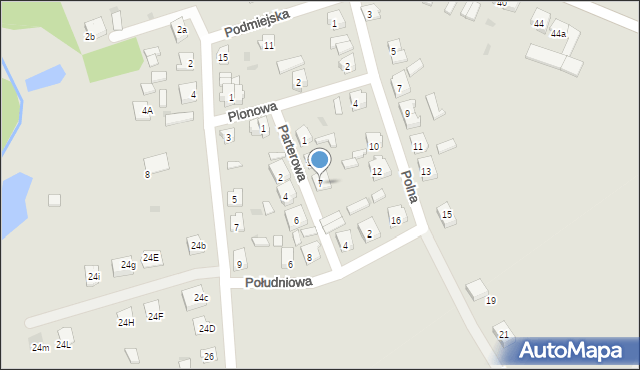 Janowiec Wielkopolski, Parterowa, 7, mapa Janowiec Wielkopolski