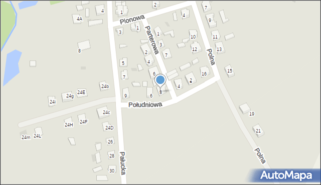 Janowiec Wielkopolski, Parterowa, 8, mapa Janowiec Wielkopolski