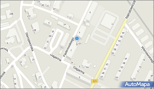 Jawor, Paderewskiego Ignacego Jana, 2c, mapa Jawor