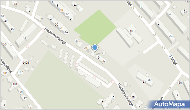 Jaworzno, Paderewskiego Ignacego Jana, 26, mapa Jaworzno