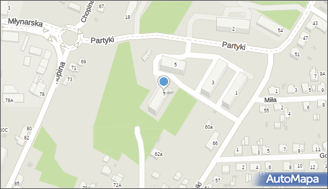 Jaworzno, Partyki Henryka, 7, mapa Jaworzno