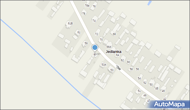 Jedlanka, Partyzantów, 57, mapa Jedlanka