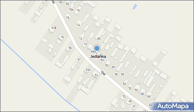 Jedlanka, Partyzantów, 66, mapa Jedlanka