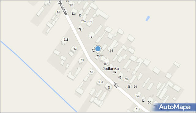 Jedlanka, Partyzantów, 70, mapa Jedlanka