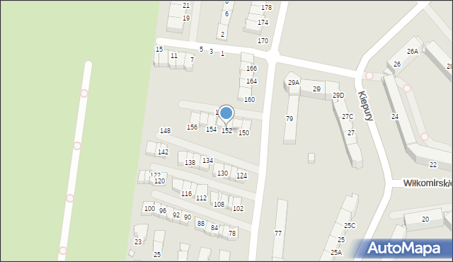 Jelenia Góra, Paderewskiego Ignacego Jana, 152, mapa Jelenia Góra