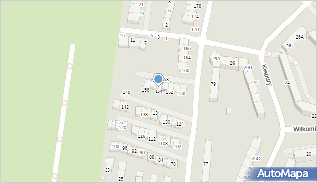 Jelenia Góra, Paderewskiego Ignacego Jana, 154, mapa Jelenia Góra