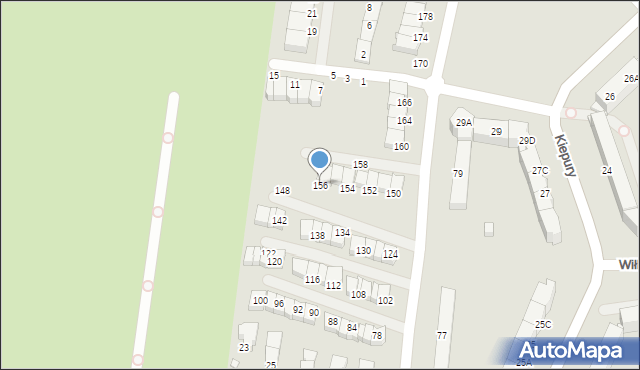 Jelenia Góra, Paderewskiego Ignacego Jana, 156, mapa Jelenia Góra