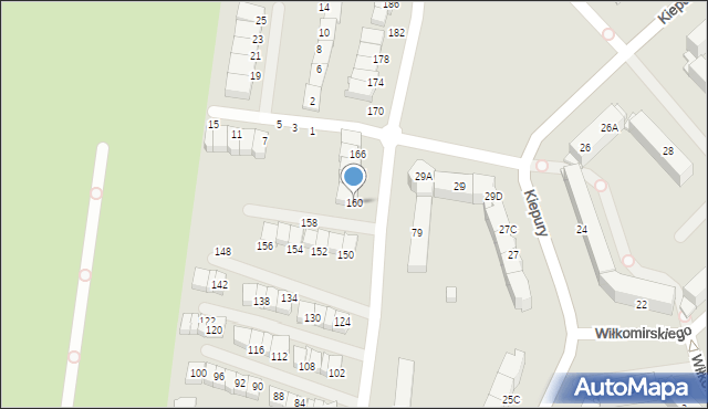 Jelenia Góra, Paderewskiego Ignacego Jana, 160, mapa Jelenia Góra