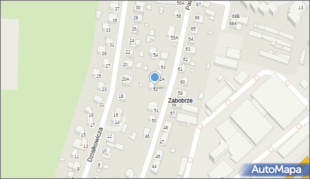 Jelenia Góra, Paderewskiego Ignacego Jana, 52, mapa Jelenia Góra