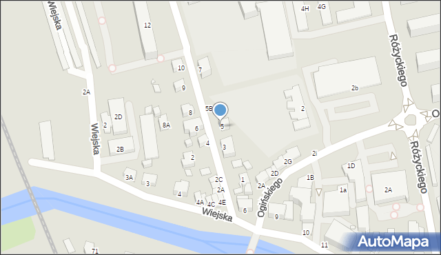 Jelenia Góra, Paderewskiego Ignacego Jana, 5A, mapa Jelenia Góra