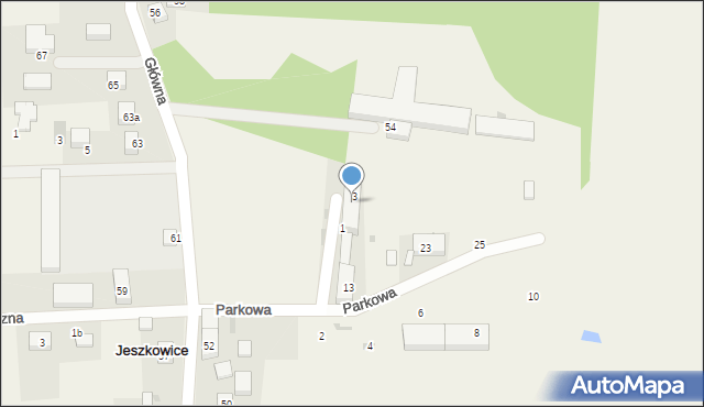 Jeszkowice, Parkowa, 5, mapa Jeszkowice