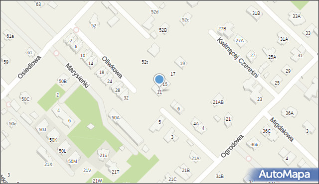 Józefosław, Pachnącego Groszku, 11, mapa Józefosław