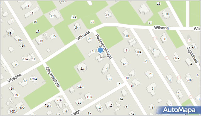 Józefów, Paderewskiego Ignacego Jana, 2, mapa Józefów