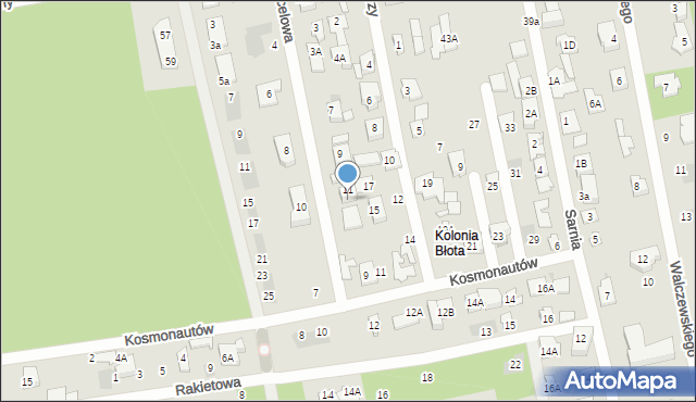 Józefów, Parcelowa, 13, mapa Józefów