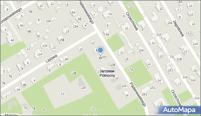Józefów, Paderewskiego Ignacego Jana, 8A, mapa Józefów