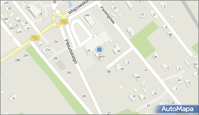 Józefów, Parkingowa, 4D, mapa Józefów