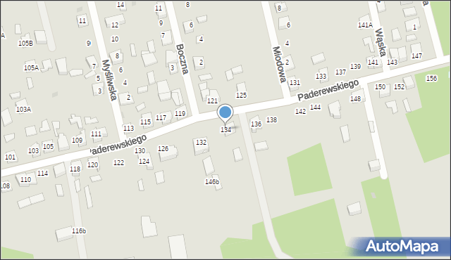 Kalety, Paderewskiego Ignacego Jana, 134, mapa Kalety