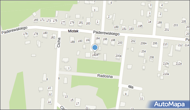 Kalety, Paderewskiego Ignacego Jana, 192A, mapa Kalety