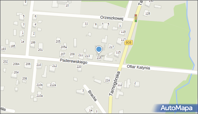 Kalety, Paderewskiego Ignacego Jana, 215, mapa Kalety