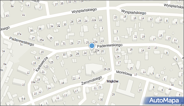 Kalisz, Paderewskiego Ignacego Jana, 22, mapa Kalisza