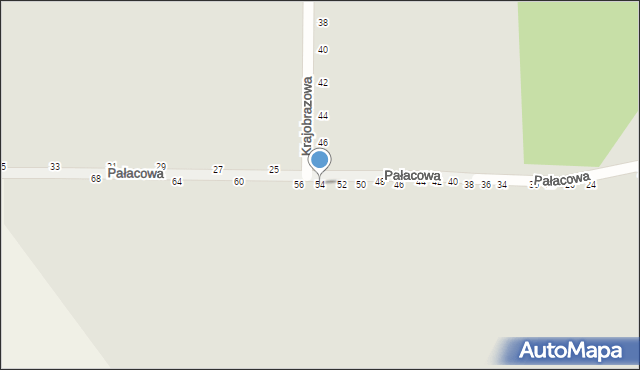 Kalisz, Pałacowa, 54, mapa Kalisza