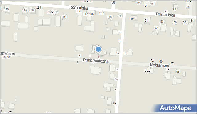 Kalisz, Panoramiczna, 1, mapa Kalisza