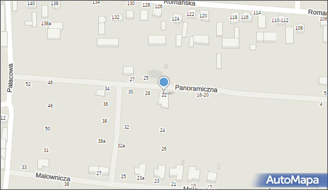 Kalisz, Panoramiczna, 22, mapa Kalisza