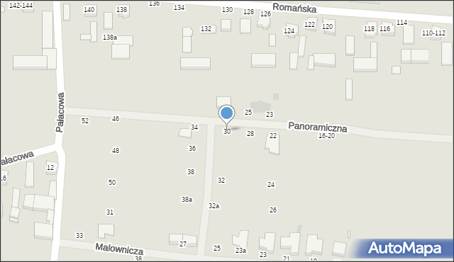 Kalisz, Panoramiczna, 30, mapa Kalisza